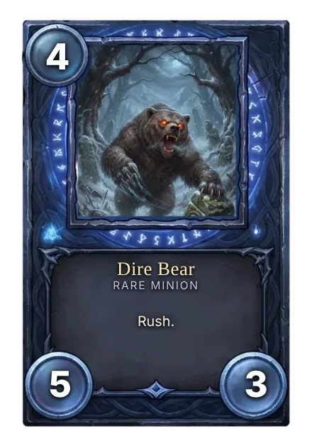 Dire Bear, a Rare card