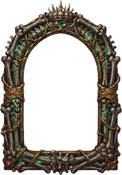 Bone portrait frame